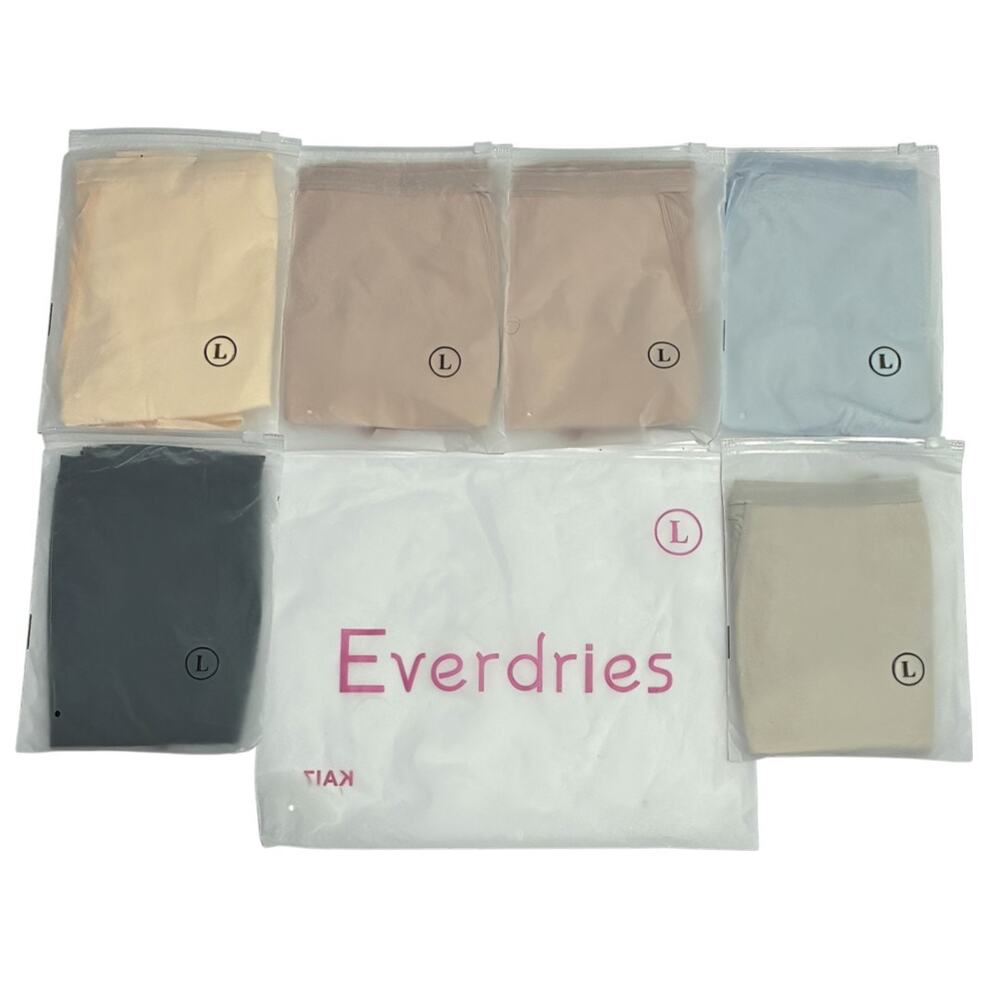 Everdries Leakproof Panty Briefs Size Large NOP 6 Pack Multi-Color